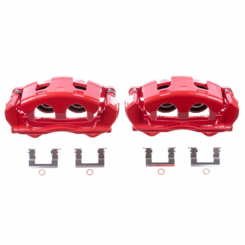 Buick Allure Brake Calipers - Front - PowerStop - Powder Coated - Red - `08-`09