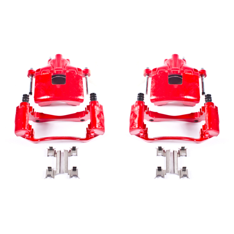 Buick Allure Brake Calipers - Front - PowerStop - Powder Coated - Red - `05-`09