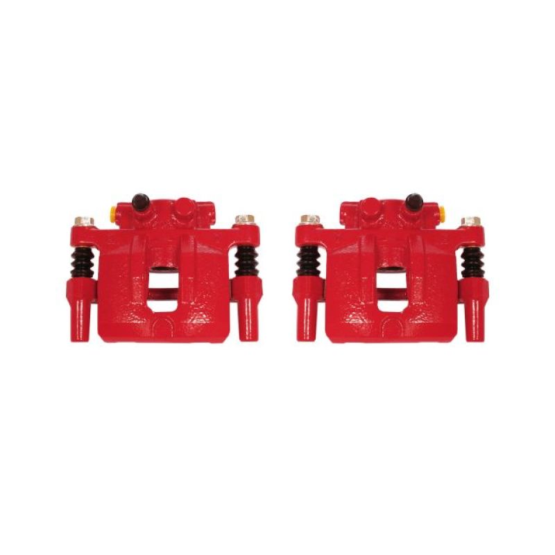 Dodge Avenger Brake Calipers - Rear - PowerStop - High-Temp Red Powder Coated, Floating Caliper with Bracket - Red - `08-`14 Dodge Avenger Brake Calipers - Rear - PowerStop - High-Temp Red Powder Coated, Floating Caliper with Bracket - Red - `08-`14