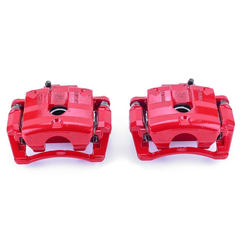 Cadillac CTS Brake Calipers - Rear - PowerStop - Powder Coated, With Brackets - Red - `08-`09