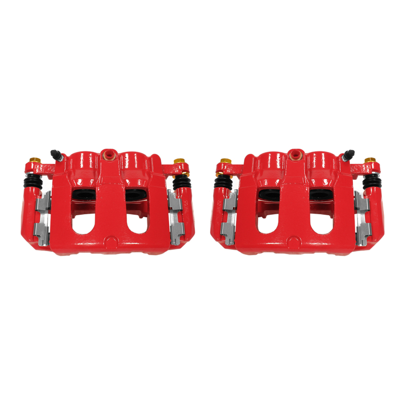 Ford Explorer Brake Calipers - Front - PowerStop - High-Temp Powder Coated - Red - `11-`17