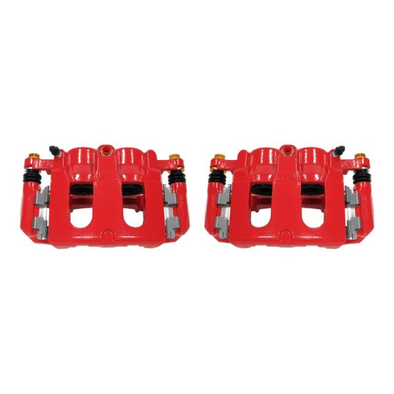 Ford Explorer Brake Calipers - Front - PowerStop - High-Temp Powder Coated - Red - `11-`17