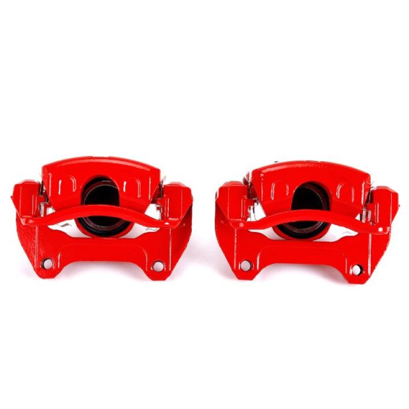 Buick Cascada Brake Calipers - Front - PowerStop - Red Powder Coated with Brackets - Red - 2016