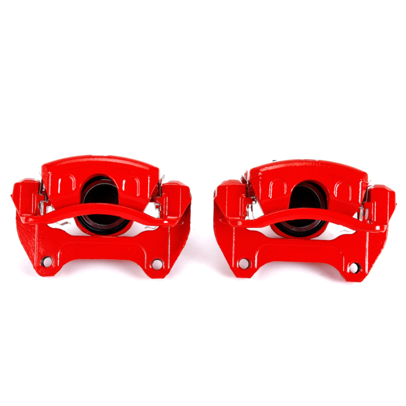 Buick Cascada Brake Calipers - Front - PowerStop - Red Powder Coated with Brackets - Red - 2016