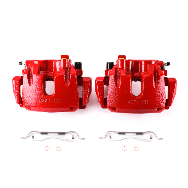 Dodge Durango Brake Calipers - Front - PowerStop - High-Temp Powder Coated - Red - `11-`17