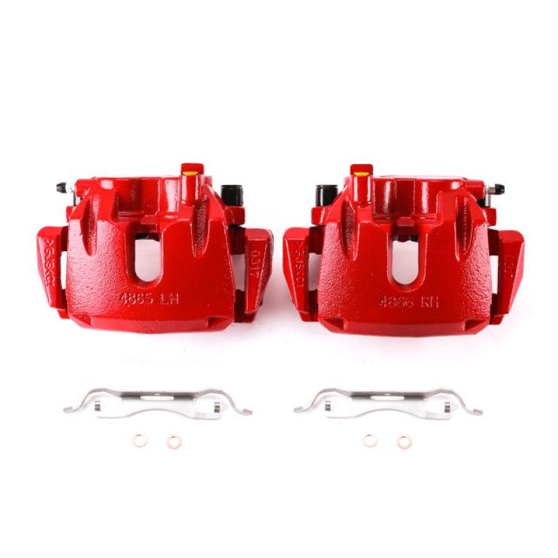 Dodge Durango Brake Calipers - Front - PowerStop - High-Temp Powder Coated - Red - `11-`17