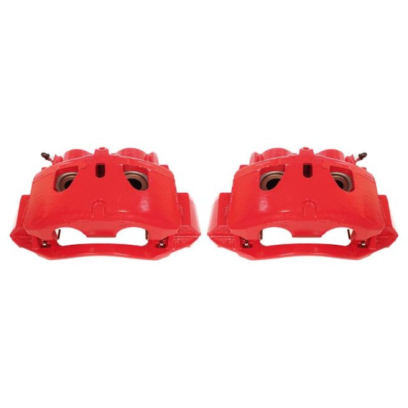 Chevrolet Silverado 2500 HD Brake Calipers - Front - PowerStop - Powder Coated - Red - `11-`19