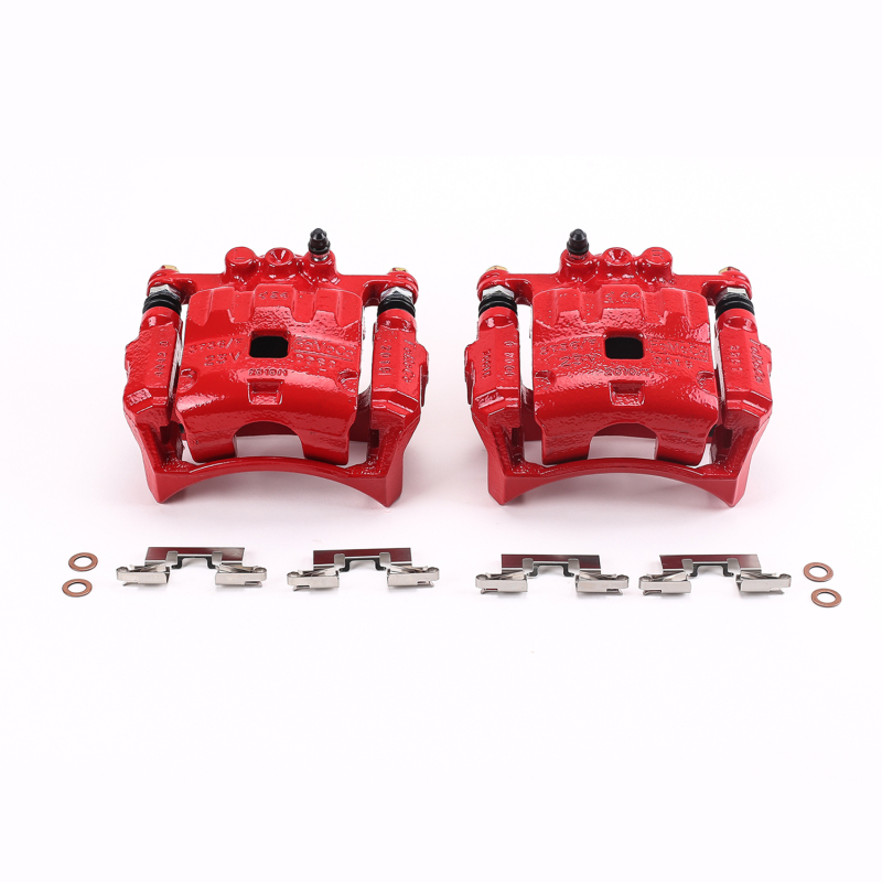 Ford Fiesta Brake Calipers - Front - PowerStop - Powder Coated - Red - `11-`17