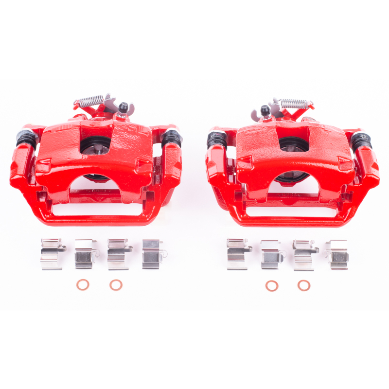 Chrysler Town & Country Brake Calipers - Rear - PowerStop - Powder Coated - Red - `12-`16