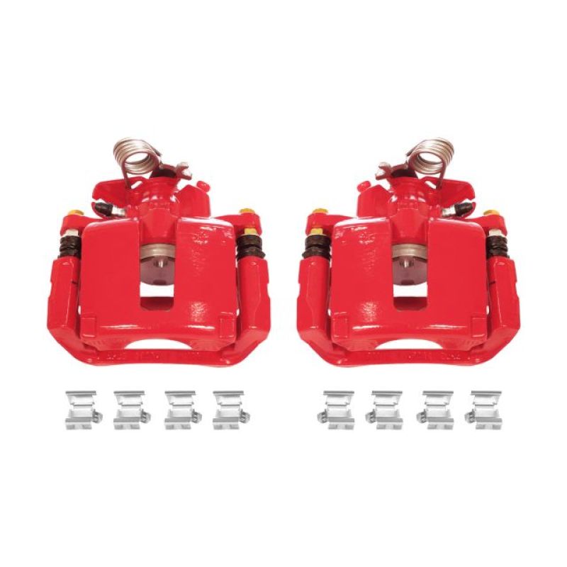 Ford Explorer Brake Calipers (2) - Rear - PowerStop - Powder Coated - Red - `13-`17