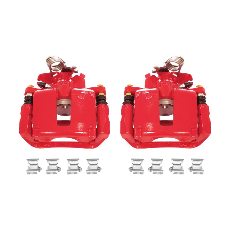 Ford Explorer Brake Calipers (2) - Rear - PowerStop - Powder Coated - Red - `13-`17