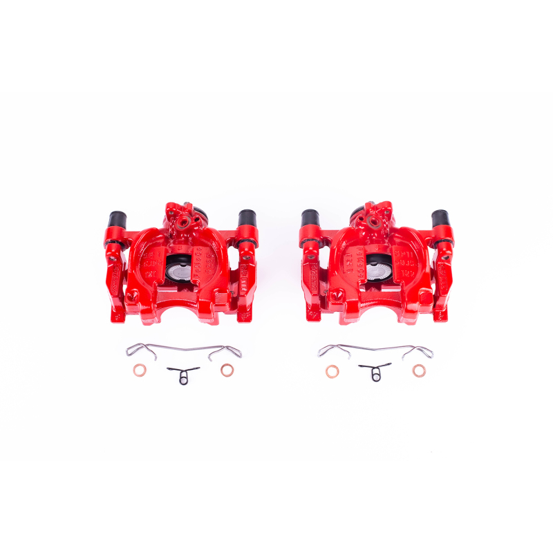 Ford Edge Brake Calipers - Rear - PowerStop - High-Temp Powder Coated - Red - `15-`18