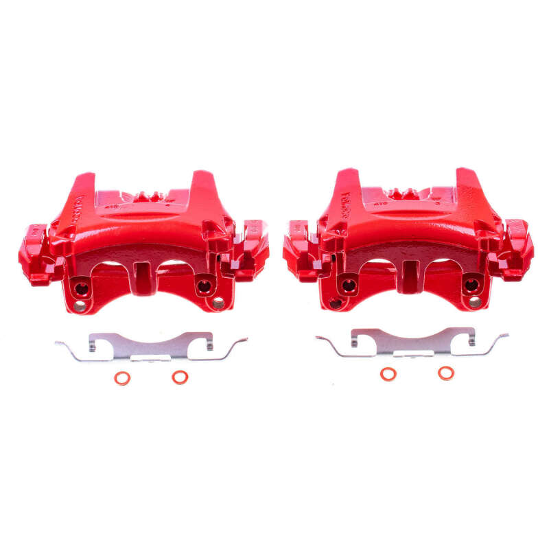Ford Edge Brake Calipers - Front - PowerStop - Powder Coated - Red - `15-`18