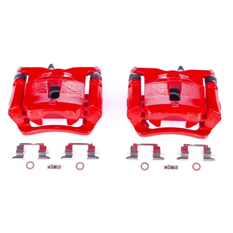 Chevrolet Colorado Brake Calipers - Rear - PowerStop - Powder Coated - Red - `15-`17