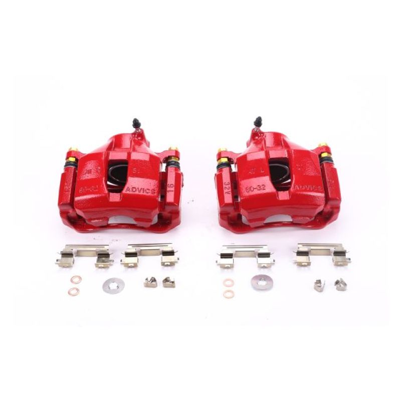 Lexus GS300 Brake Calipers - Front - PowerStop - Powder Coated with Brackets - Red - 2006
