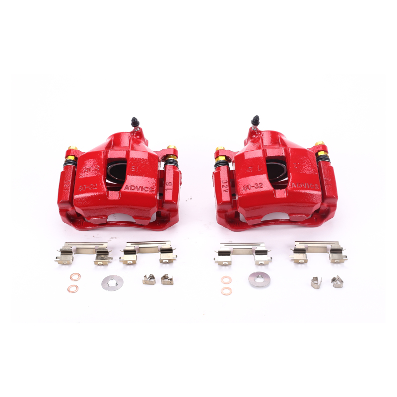 Lexus GS300 Brake Calipers - Front - PowerStop - Powder Coated with Brackets - Red - 2006