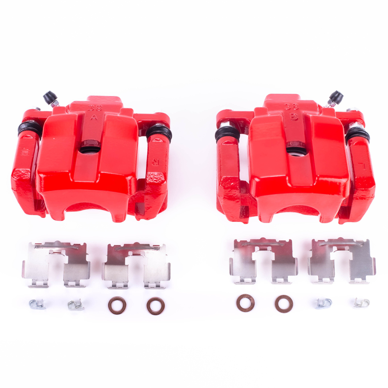 Pontiac Vibe Brake Calipers - Rear - PowerStop - Powder Coated - Red - `09-`10