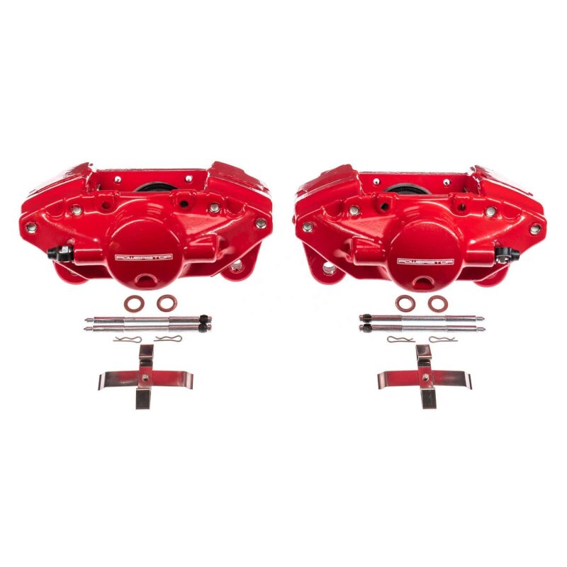 Infiniti G35 Brake Calipers (2) - Rear - PowerStop - Red Powder Coated - Red - `03-`04 Infiniti G35 Brake Calipers (2) - Rear - PowerStop - Red Powder Coated - Red - `03-`04