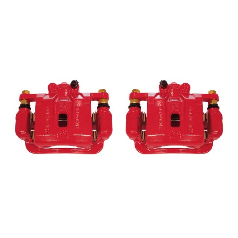 Hyundai Genesis Coupe Brake Calipers - Rear - PowerStop - Powder Coated - Red - `10-`16