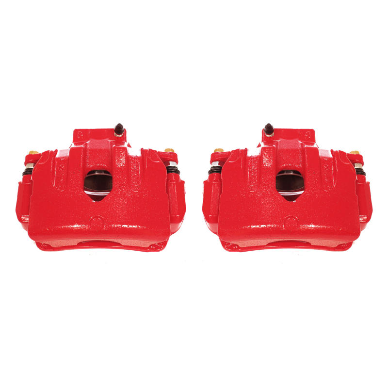 Hyundai Genesis Coupe Brake Calipers - Front - PowerStop - Powder Coated - Red - `10-`16