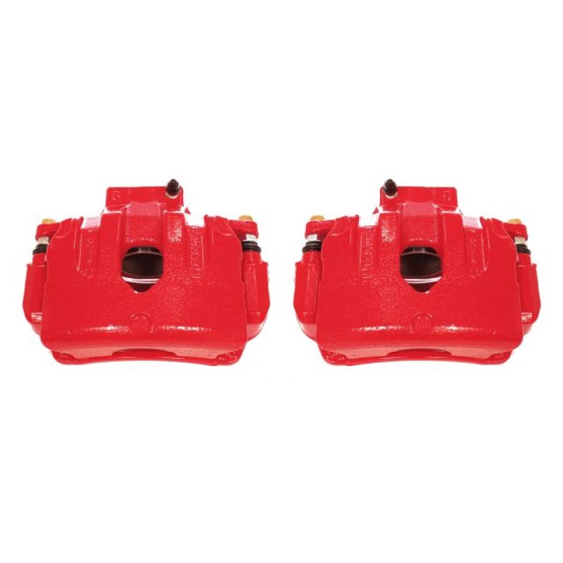 Hyundai Genesis Coupe Brake Calipers - Front - PowerStop - Powder Coated - Red - `10-`16