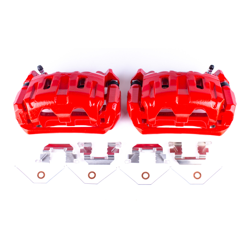 Honda Odyssey Brake Calipers - Front - PowerStop - Powder Coated - Red - `11-`17