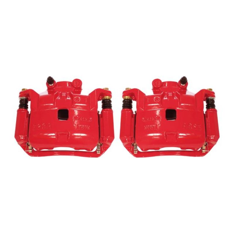 Nissan Versa Brake Calipers - Front - PowerStop - With Brackets - Red - `12-`18