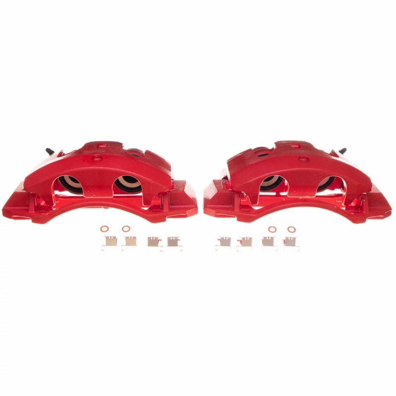 Nissan NV1500 Brake Calipers - Front - PowerStop - High-Temp Red Powder Coated - Red - `12-`16