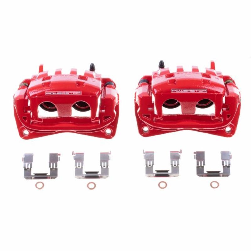 Toyota GR86 Performance Brake Caliper - Front - PowerStop - Floating Caliper with Bracket - Red - `17-`20 Toyota GR86 Performance Brake Caliper - Front - PowerStop - Floating Caliper with Bracket - Red - `17-`20