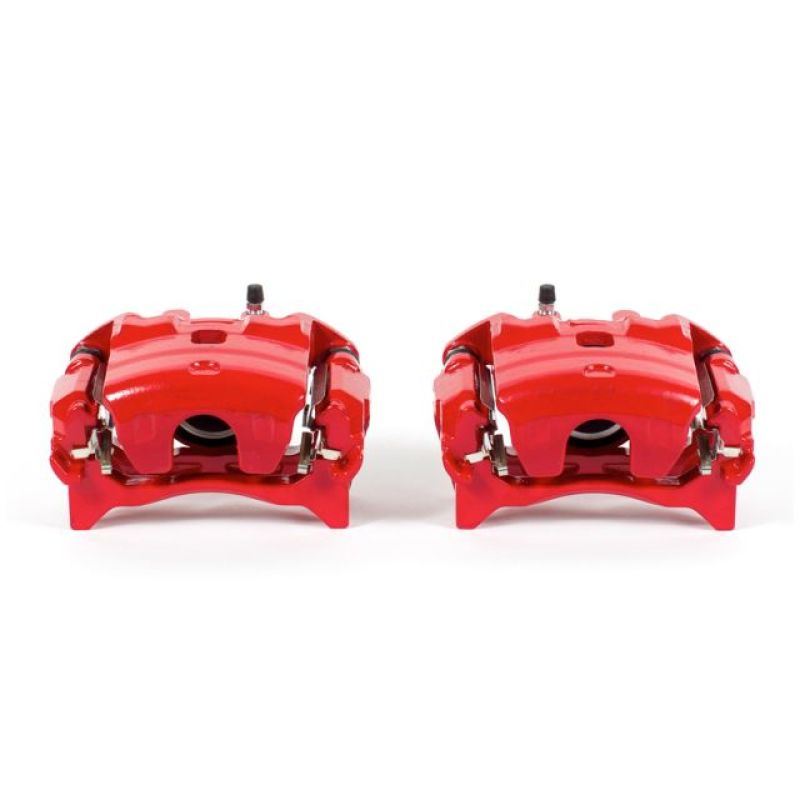 Nissan Altima Brake Calipers - Front - PowerStop - Powder Coated with Brackets - Red - `13-`17
