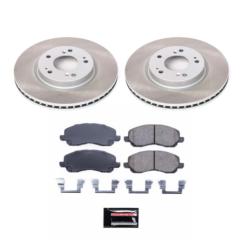 Mitsubishi Galant Brake Kit - Front - PowerStop - Semi-Coated Rotors - `04-`09 Mitsubishi Galant Brake Kit - Front - PowerStop - Semi-Coated Rotors - `04-`09