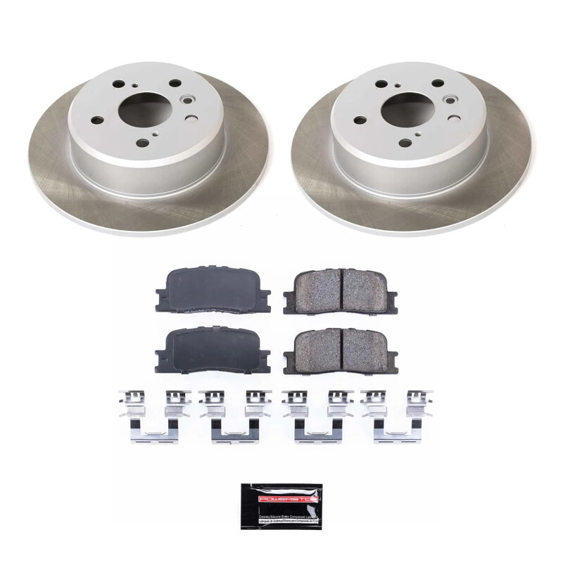 Toyota Highlander Brake Kit - Rear - PowerStop - Semi-Coated Rotors + Z17 Evolution Plus Low-Dust Ceramic Pads - `01-`03