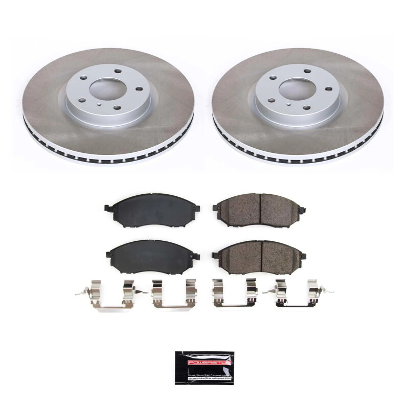 Nissan 370Z Brake Kit - Front - PowerStop - Semi-Coated Rotors - `09-`19 Nissan 370Z Brake Kit - Front - PowerStop - Semi-Coated Rotors - `09-`19