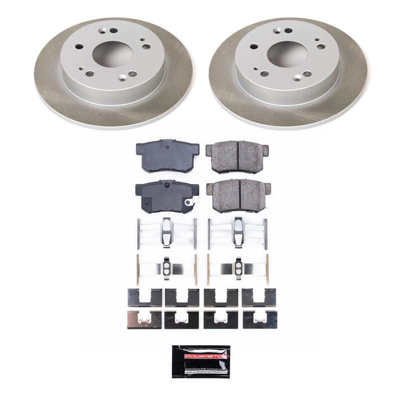 Honda Prelude Brake Kit - Rear - PowerStop - Semi-Coated Rotors + Z17 Evolution Plus Ceramic Pads - `97-`01