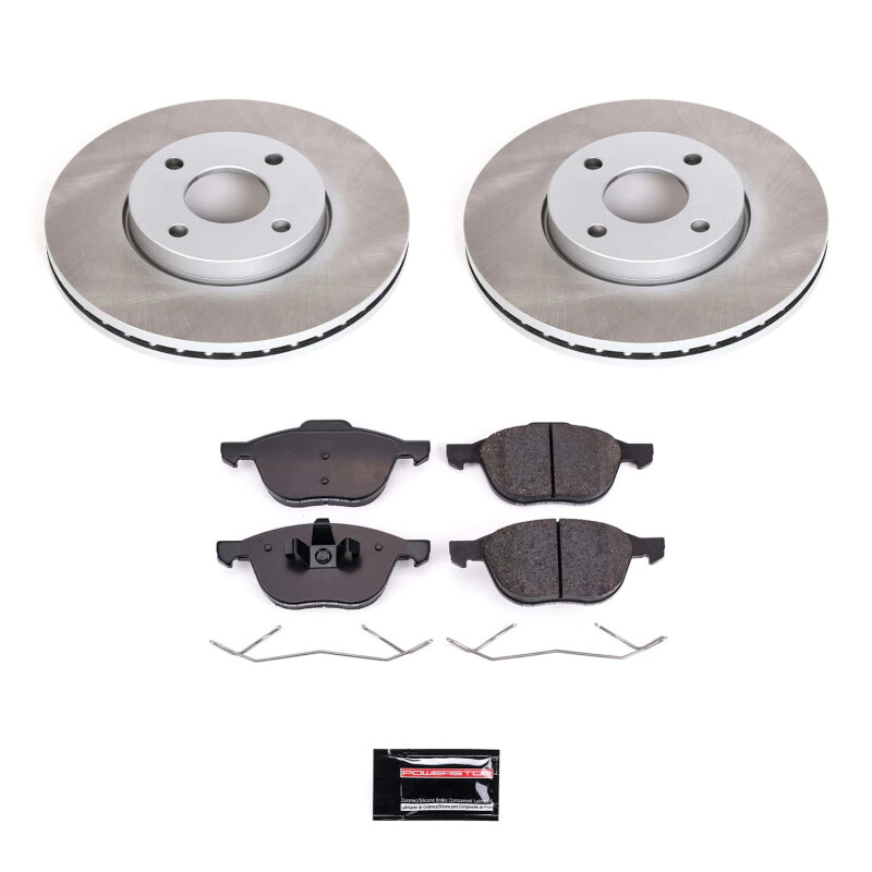 Ford Focus Brake Kit - Front - PowerStop - Semi-Coated Rotors + Z17 Evolution Plus Low-Dust Ceramic Pads - `05-`07 Ford Focus Brake Kit - Front - PowerStop - Semi-Coated Rotors + Z17 Evolution Plus Low-Dust Ceramic Pads - `05-`07