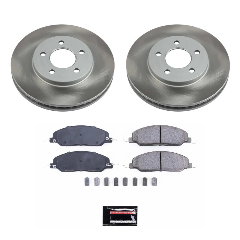 Ford Mustang Brake Kit - Front - PowerStop - Semi-Coated Rotors - `05-`10 Ford Mustang Brake Kit - Front - PowerStop - Semi-Coated Rotors - `05-`10