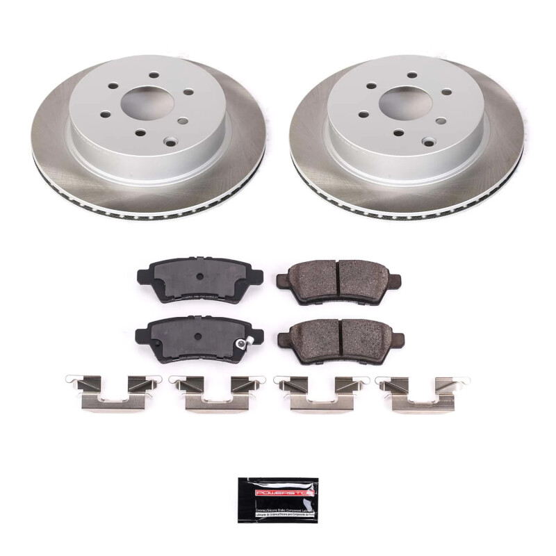 Nissan Pathfinder Brake Kit - Rear - PowerStop - Semi-Coated Rotors + Z17 Evolution Plus Low-Dust Ceramic Pads - `05-`12