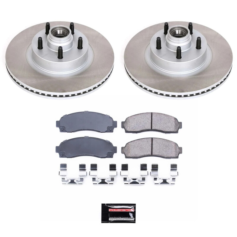Mazda B4000 Brake Kit - Front - PowerStop - Semi-Coated Rotors + Z17 Evolution Plus Low-Dust Ceramic Pads - `03-`09