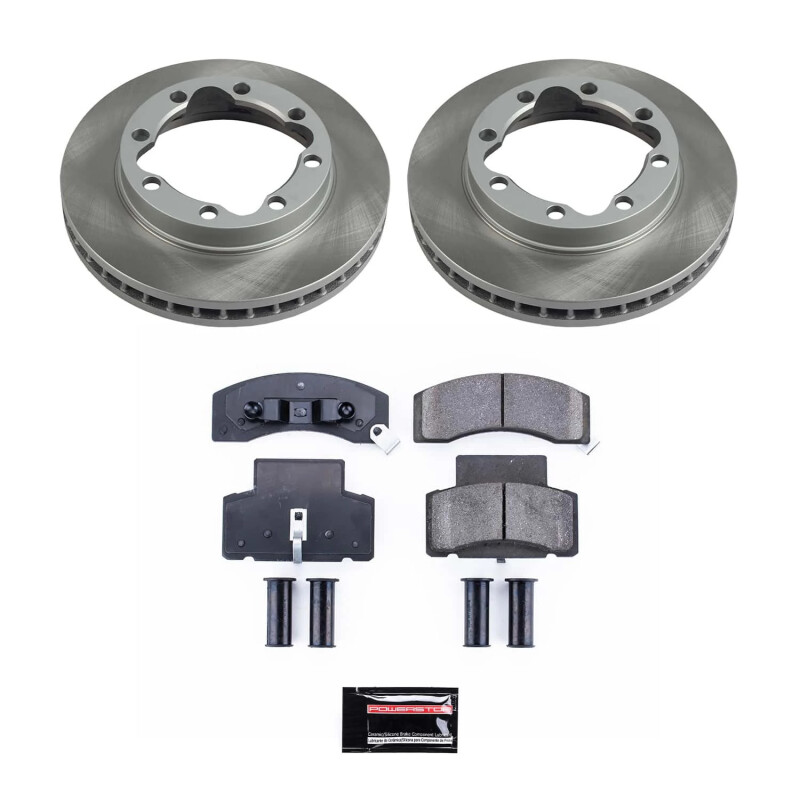 GMC K3500 Brake Kit - Front - PowerStop - Semi-Coated Rotors + Z17 Evolution Plus Ceramic Pads - `90-`00