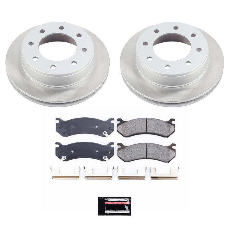 Hummer H2 Brake Kit - Rear - PowerStop - Semi-Coated Rotors + Z17 Evolution Plus Ceramic Pads - Silver - `03-`09