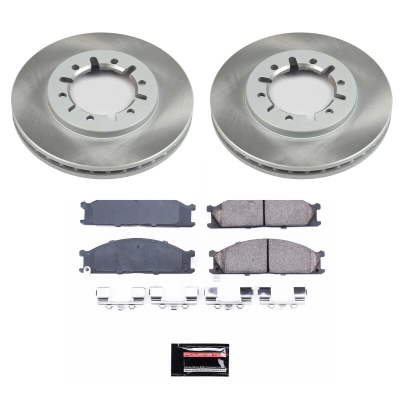 Nissan Frontier Brake Kit - Front - PowerStop - Semi-Coated Rotors + Z17 Evolution Plus Low-Dust Ceramic Pads - `98-`04 Nissan Frontier Brake Kit - Front - PowerStop - Semi-Coated Rotors + Z17 Evolution Plus Low-Dust Ceramic Pads - `98-`04