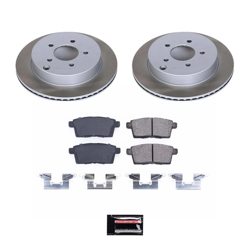 Lincoln MKX Brake Kit - Rear - PowerStop - Semi-Coated Rotors + Z17 Evolution Plus Ceramic Pads - `07-`10