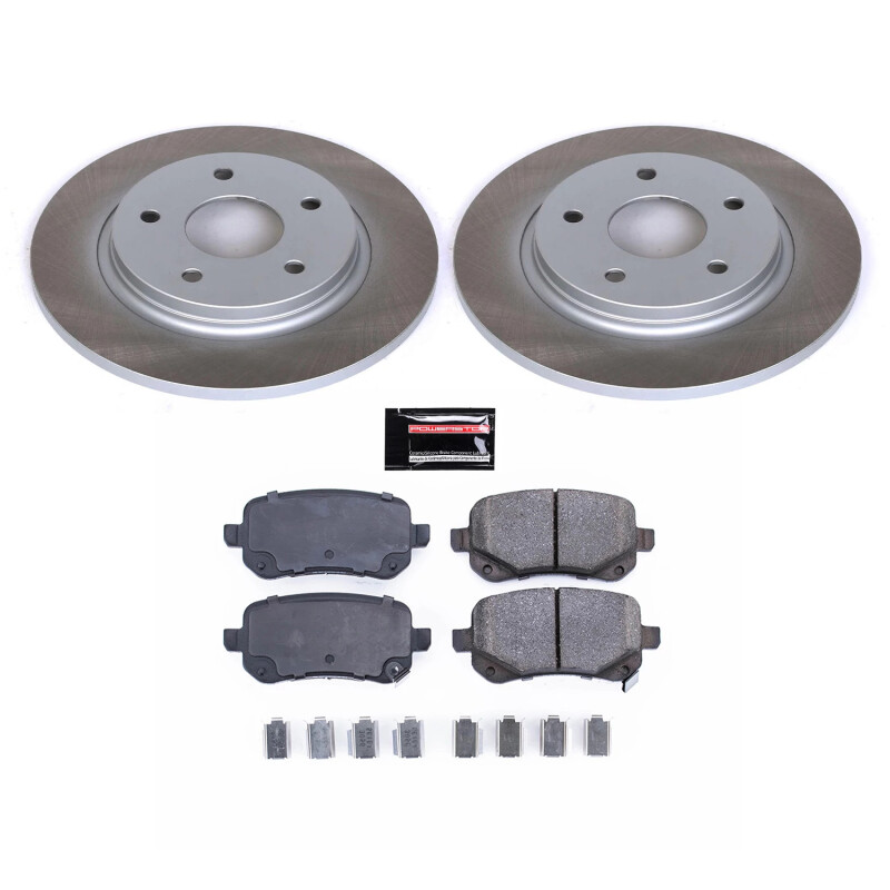Volkswagen Routan Brake Kit - Rear - PowerStop - Semi-Coated Rotors + Z17 Evolution Plus Ceramic Pads - `09-`12