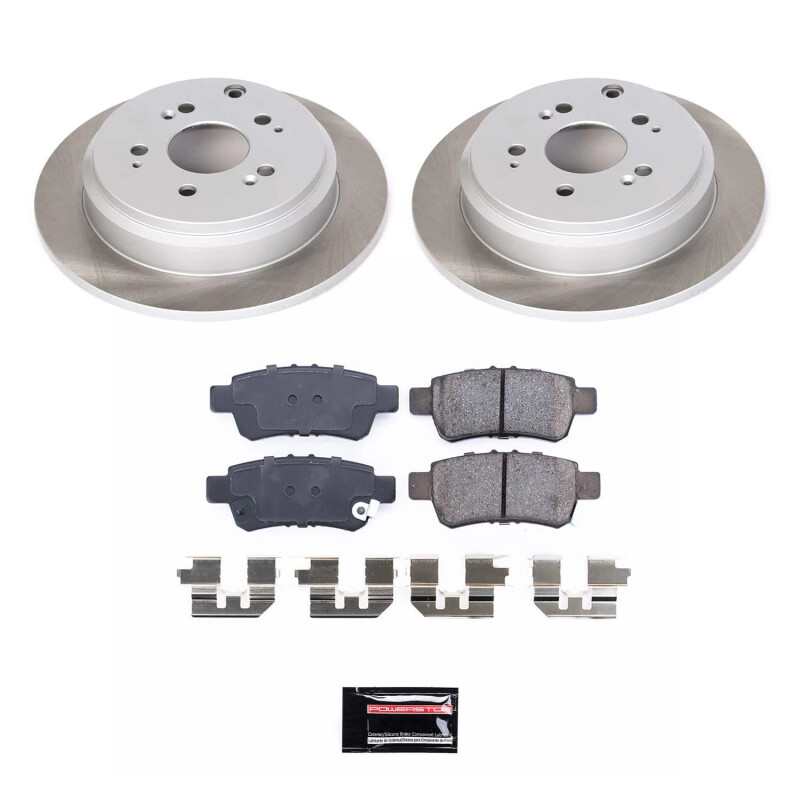 Honda Odyssey Brake Kit - Rear - PowerStop - Semi-Coated Rotors + Z17 Evolution Plus Low-Dust Ceramic Pads - `05-`10