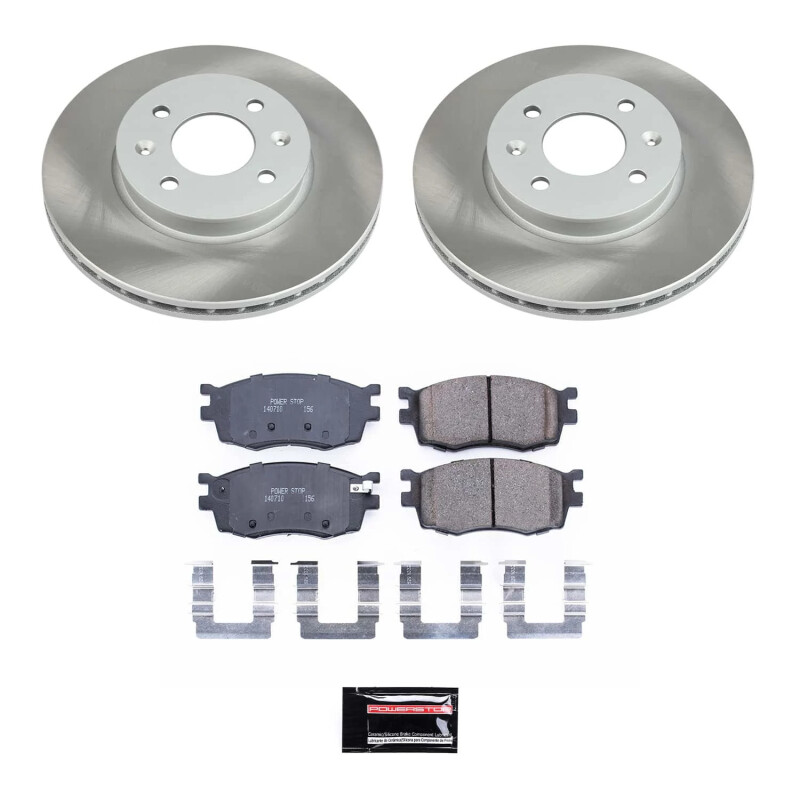 Kia Rio5 Brake Kit - Front - PowerStop - Semi-Coated Rotors + Z17 Evolution Plus Ceramic Pads - `06-`11