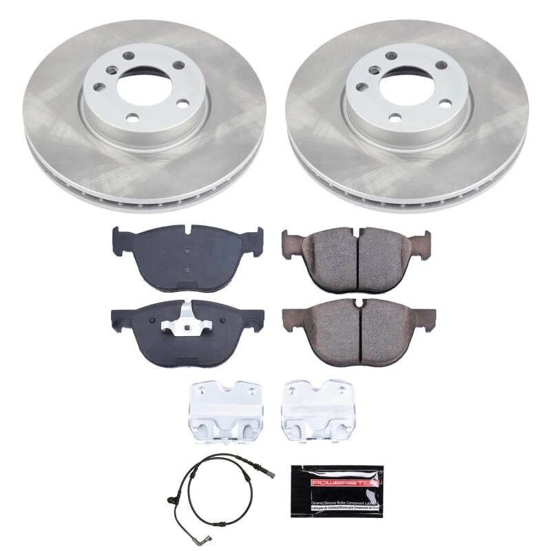 BMW X5 Brake Kit - Front - PowerStop - Semi-Coated Rotors + Z17 Evolution Plus Ceramic Pads - `07-`10