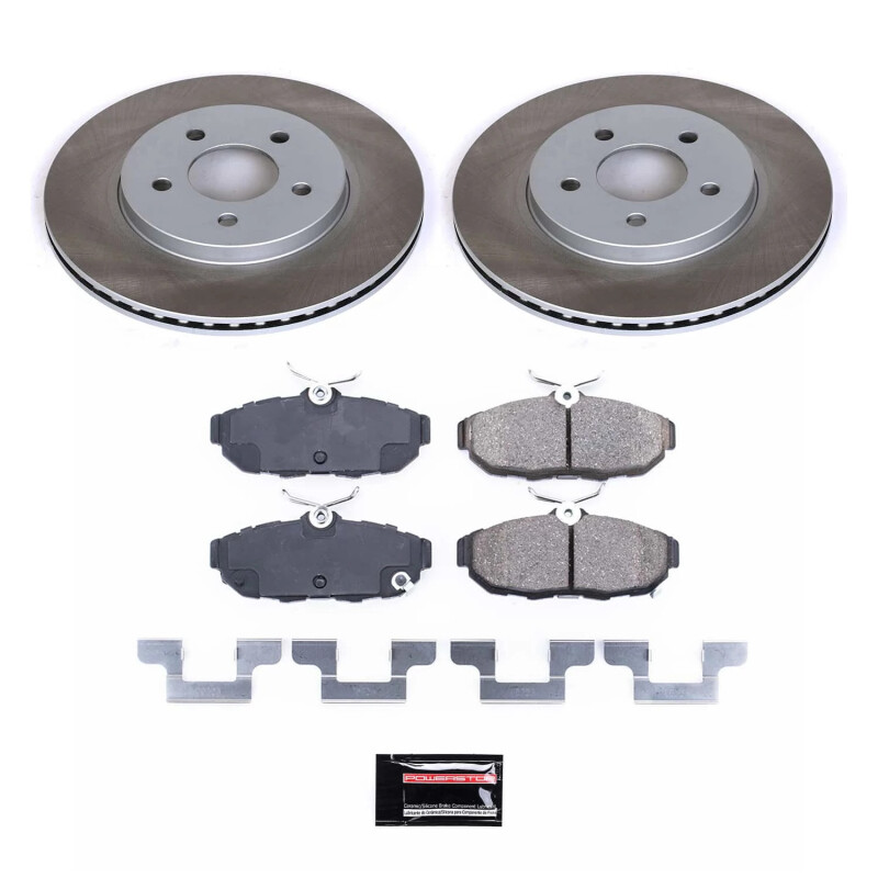 Ford Mustang Brake Kit - Rear - PowerStop - Semi-Coated Rotors - `11-`14 Ford Mustang Brake Kit - Rear - PowerStop - Semi-Coated Rotors - `11-`14