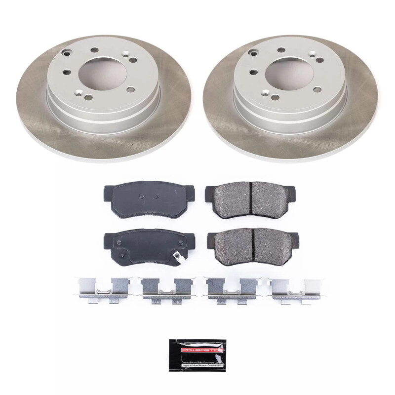Hyundai Sonata Brake Kit - Rear - PowerStop - Semi-Coated Rotors + Z17 Evolution Plus Low-Dust Ceramic Pads - `06-`08