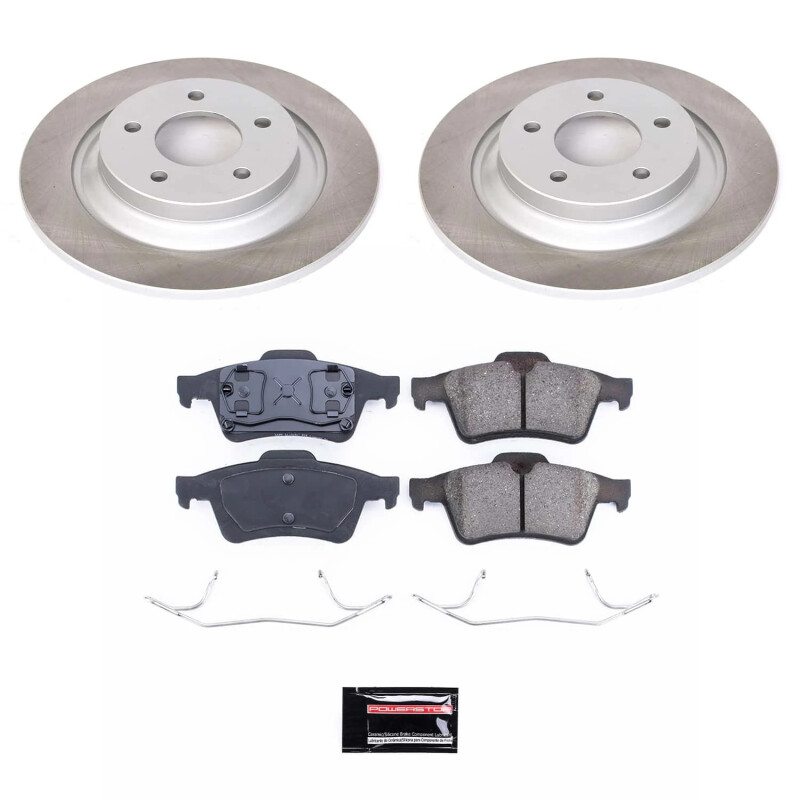 Mazda 5 Brake Kit - Rear - PowerStop - Semi-Coated Rotors + Z17 Evolution Plus Ceramic Pads - `06-`07