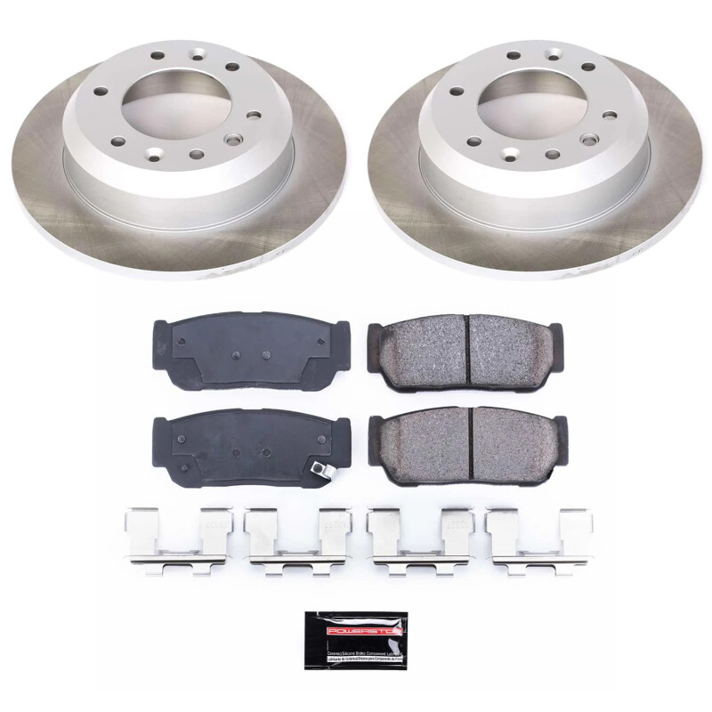 Kia Sedona Brake Kit - Rear - PowerStop - Semi-Coated Rotors + Z17 Evolution Plus Low-Dust Ceramic Pads - 2006